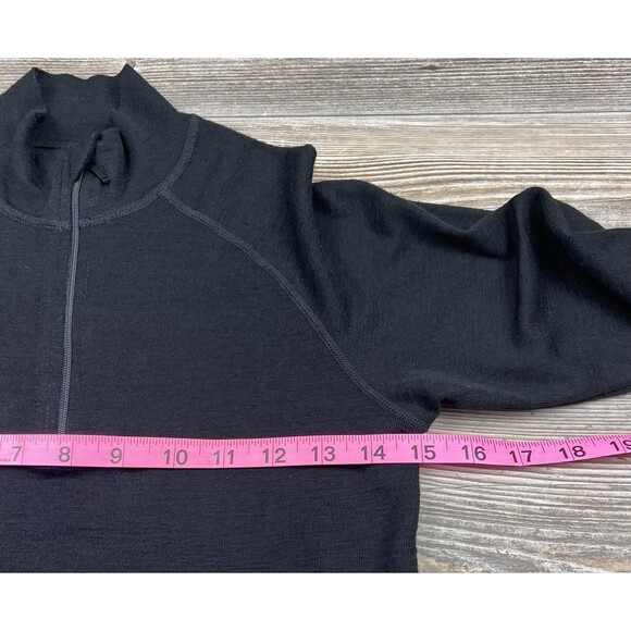 MOUNTAIN WAREHOUSE  EXTREME Merino Wool Shirt 1/4 Zip Baselayer Black Womens XS - Picture 7 of 11